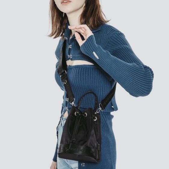 Marhenj - Lexy Black Bucket Shoulder Bag ( black ) รูปที่ 4