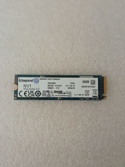 ที่เก็บข้อมูลและเมมโมรี่การ์ด SSD M.2 PCIe 500.GB Kingston NV1