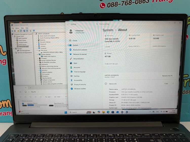 Lenovo IdeaPad 3 15IAU7-82RK00ABT รูปที่ 15