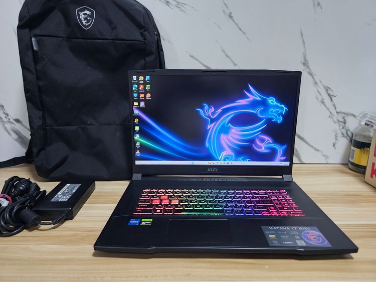 รุ่นอื่น ๆ วินโดว์ 16 กิกะไบต์ อื่นๆ ไม่ใช่ Msi Katana 17 i7-13620H +Ram16 ddr5 +RTX 4060 +SSD 1Tb เครื่องสวย 