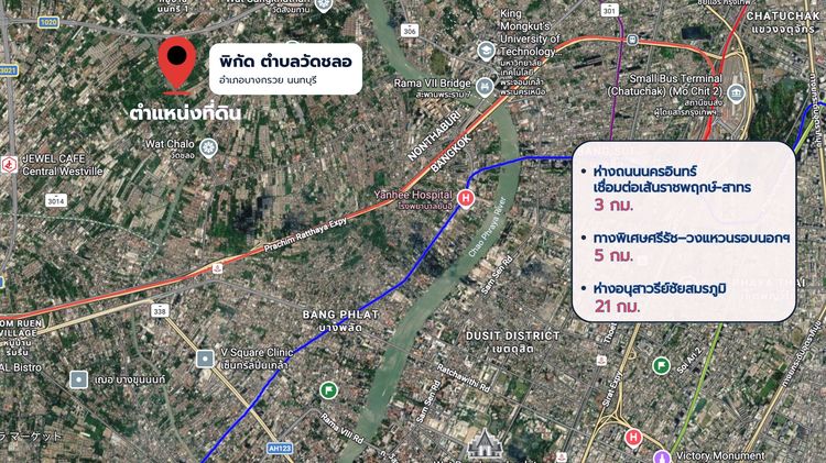 ขายที่ดินพร้อมบ้านเรือนไทยริมคลอง ใกล้กรุงเทพ รูปที่ 2