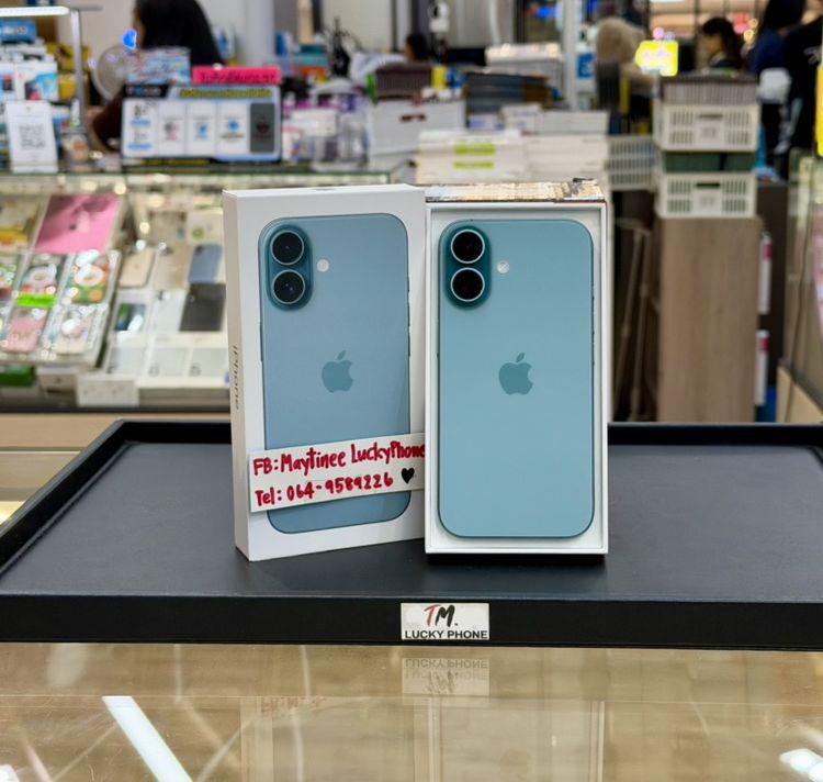 128 GB iPhone 16 ความจุุ 128GB สีเขียว สวยมากครบกล่อง แบต91%