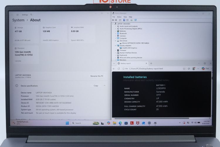 LENOVO IDEAPAD SLIM 3 Core i3-1315U RAM8.512GB รูปที่ 2