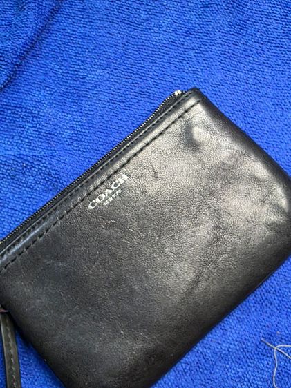 กระเป๋าคล้องมือ Coach หนังแท้สีดำขนาดเล็ก (Small Wristlet)
