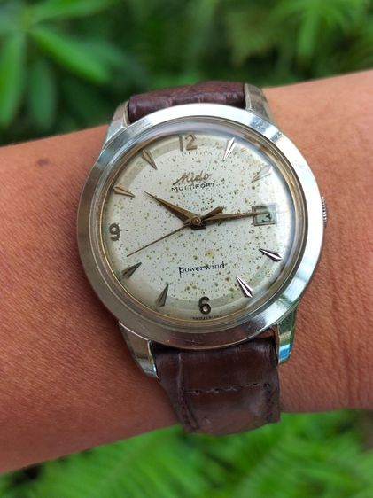 MIDO MULTIFORT POWERWIND 17J 917PC.SUPER AUTOMATIC 1965's.เรือนสแตนเลส หน้าเฟดเก่าเดิม คลาสสิคมาก ขนาด 39มม.ผู้ชายไซส์