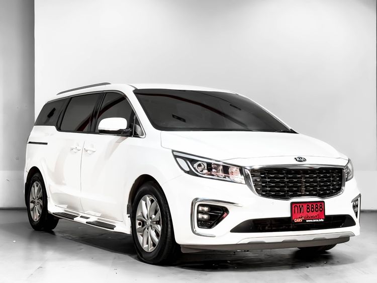 Kia Grand Carnival 2019 2.2 EX Van ดีเซล ไม่ติดแก๊ส เกียร์อัตโนมัติ ขาว
