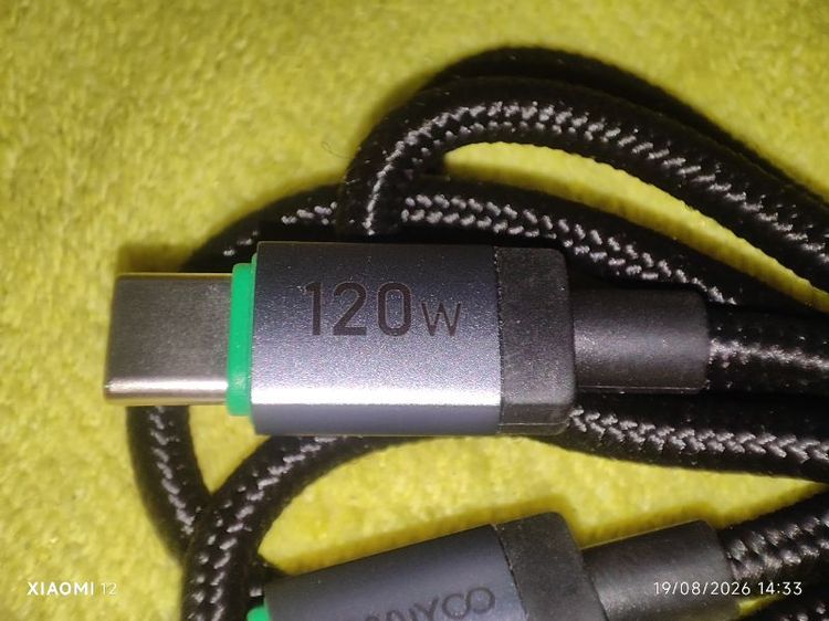 สายชาร์จเร็ว120W 6A แท้100% แบบ type c to type c สายเป็นสายถักอย่างดีแข็งแรง ยาว 1m ของใหม่มือหนึ่ง รูปที่ 3