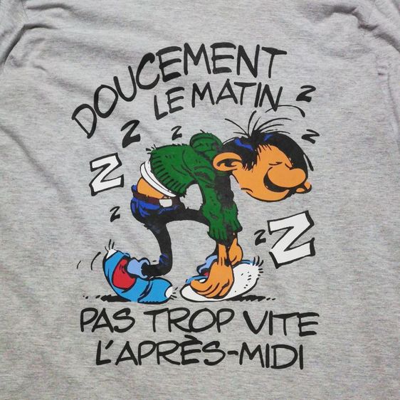 อื่นๆ เสื้อทีเชิ้ต XXL เทา เสื้อยืดแขนยาว Gaston Lagaffe