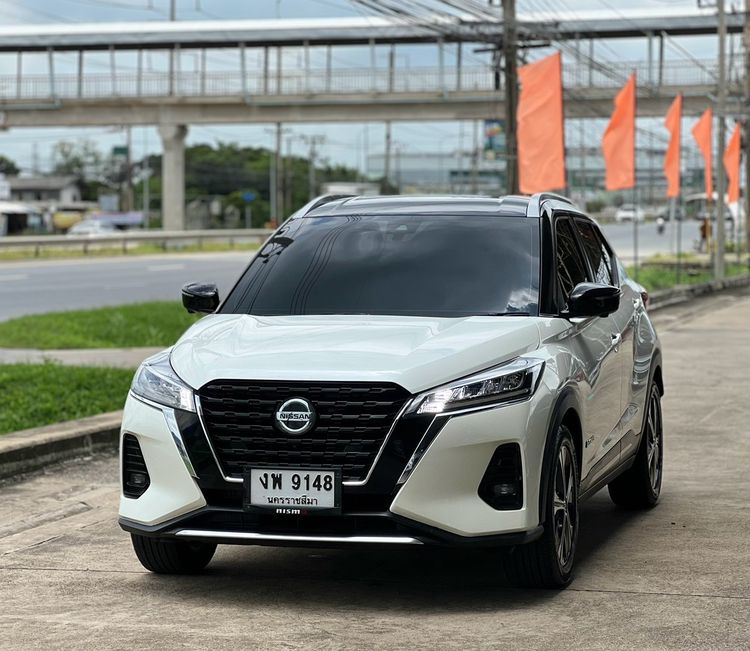 Nissan Kicks 2022 1.2 E Utility-car ไฮบริด เกียร์อัตโนมัติ ขาว
