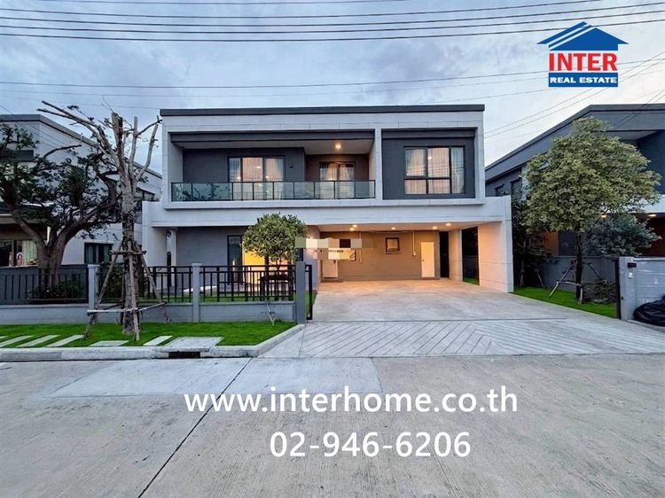 บ้านเดี่ยว 2 ชั้น 80.8 ตร.ว. หมู่บ้านเซนโทร รามอินทรา-จตุโชติ2 ถนนกาญจนาภิเษก ถนนวงแหวนนกาญจนาภิเษก เขตสายไหม กรุงเทพมหานคร