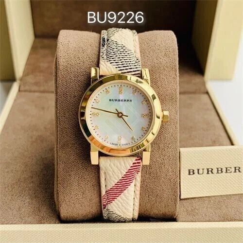 ขายของใหมยังไม่ได้ใส่​ Burberry Ladies Watch The Classic City 26mm Diamond Yellow Gold BU9226