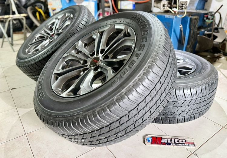 ล้อแท้TRD 18x8 พร้อมยาง BRIDGESTONE 265 60 18 ปี24 สวยงาม รูปที่ 2