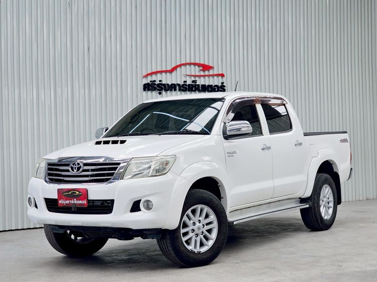 Toyota Hilux Vigo 2013 2.5 Double Cab E Prerunner Pickup ดีเซล ไม่ติดแก๊ส เกียร์ธรรมดา ขาว