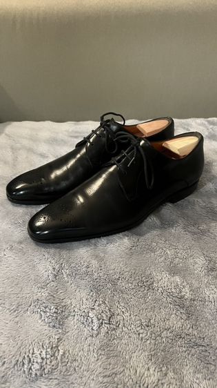 Santoni Black Leather Derby (มือสอง)
