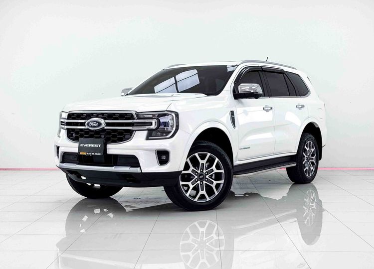 Ford Everest 2023 2.0 Bi-Turbo Titanium+ Utility-car ดีเซล ไม่ติดแก๊ส เกียร์อัตโนมัติ ขาว