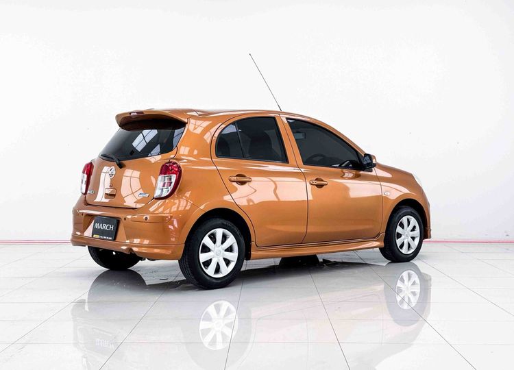 Nissan March 2012 1.2 EL Sedan เบนซิน ไม่ติดแก๊ส เกียร์อัตโนมัติ ส้ม รูปที่ 4