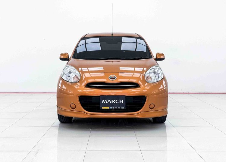 Nissan March 2012 1.2 EL Sedan เบนซิน ไม่ติดแก๊ส เกียร์อัตโนมัติ ส้ม รูปที่ 3