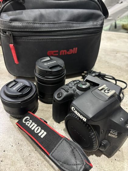 กล้อง DSLR กล้อง Canon 800D พร้อมเลนส์ 2 ตัว และอุปกรณ์ครบชุด