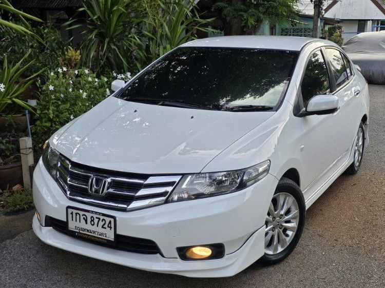 Honda City 2012 1.5 V i-VTEC Sedan เบนซิน ไม่ติดแก๊ส เกียร์อัตโนมัติ ขาว