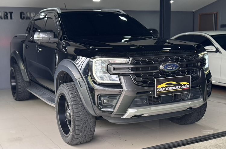 Ford Ranger 2022 2.0 Bi-Turbo Hi-Rider Wildtrak Pickup ดีเซล ไม่ติดแก๊ส เกียร์อัตโนมัติ ดำ รูปที่ 3