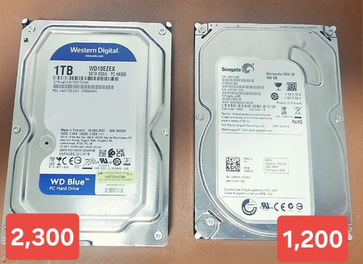 ที่เก็บข้อมูลและเมมโมรี่การ์ด ขาย HDD 3.5 สภาพดี ไม่เคยซ่อม ใช้งานปกติ มี 2 ขนาดให้เลือก