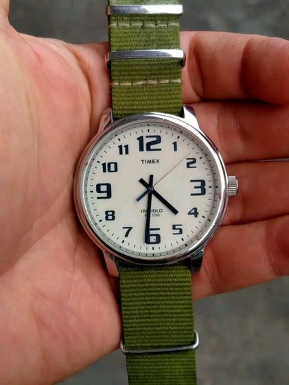 ขาว นาฬิกา Timex ถ่านสภาพดี เดินดี ใช้งานปกติสภาพดี เดินดี ใช้งานปกติ