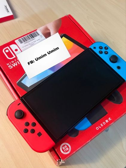 เครื่องเกมส์นินเทนโด เชื่อมต่อไร้สายได้ Nintendo Switch OLED Neon แดง-น้ำเงินสภาพดี 98% ใช้งานปกติเลย ขายเพราะจะซื้อรุ่นใหม่