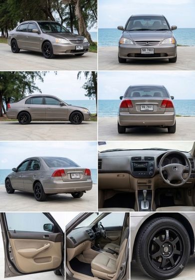 Honda Civic 2003 1.7 VTi Sedan เบนซิน ไม่ติดแก๊ส เกียร์อัตโนมัติ เทา