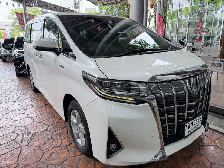 Toyota Alphard 2018 2.5 Hybrid Van ไฮบริด ไม่ติดแก๊ส เกียร์อัตโนมัติ ขาว