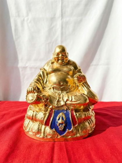 พระสังกัจจายน์ ภปร. วัดโพธิ์แมน หน้าตัก 7 นิ้ว เนื้อโลหะ ปิดทองคำเปลวแท้