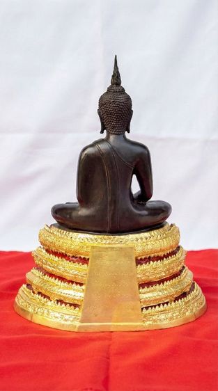พระประทาน ยิ้มรับฟ้า อนุสรณ์122ปี สมเด็จโต วัดระฆังโฆ เนื้อทองเหลือง ฐานปิดทองแท้ รูปที่ 2