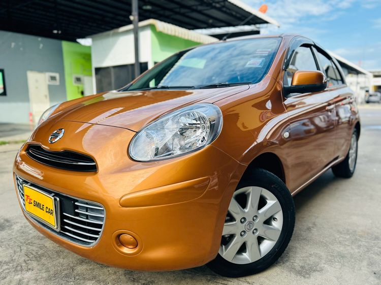Nissan March 2012 1.2 V Sedan เบนซิน ไม่ติดแก๊ส เกียร์อัตโนมัติ ส้ม รูปที่ 2