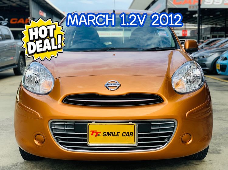 Nissan March 2012 1.2 V Sedan เบนซิน ไม่ติดแก๊ส เกียร์อัตโนมัติ ส้ม