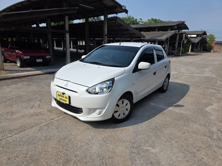 Mitsubishi Mirage 2013 1.2 GLX Sedan เบนซิน ไม่ติดแก๊ส เกียร์อัตโนมัติ ขาว รูปที่ 2
