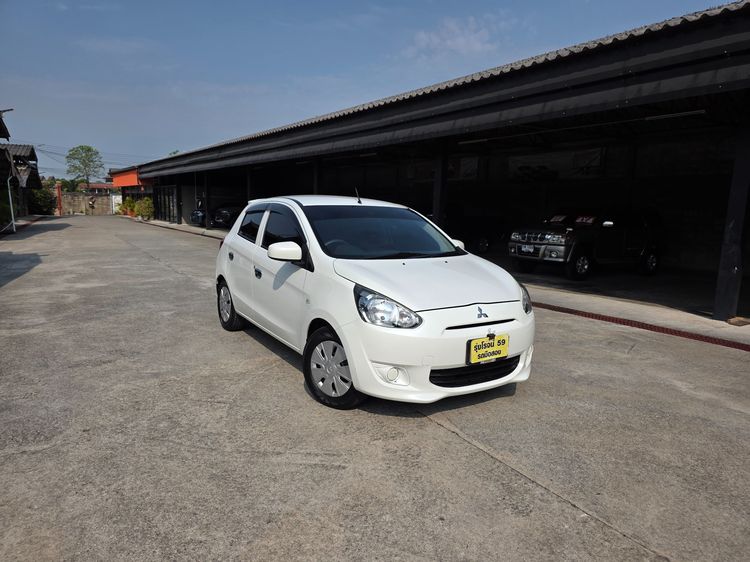 Mitsubishi Mirage 2013 1.2 GLX Sedan เบนซิน ไม่ติดแก๊ส เกียร์อัตโนมัติ ขาว