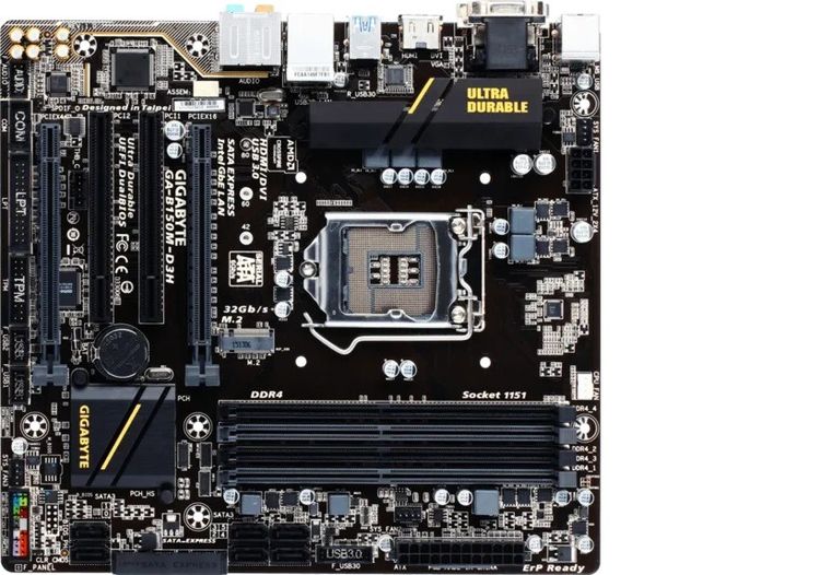 Gigabyte B150M-D3H 1151 CPU. i5 7400 Fan  รูปที่ 2