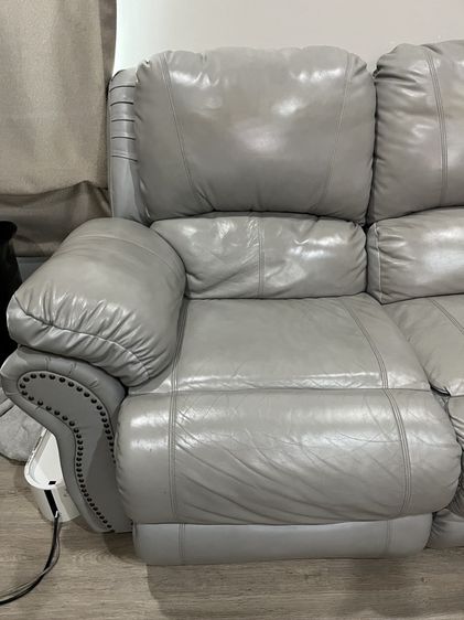 sofa หนังแท้ผิวสัมผัส รูปที่ 3