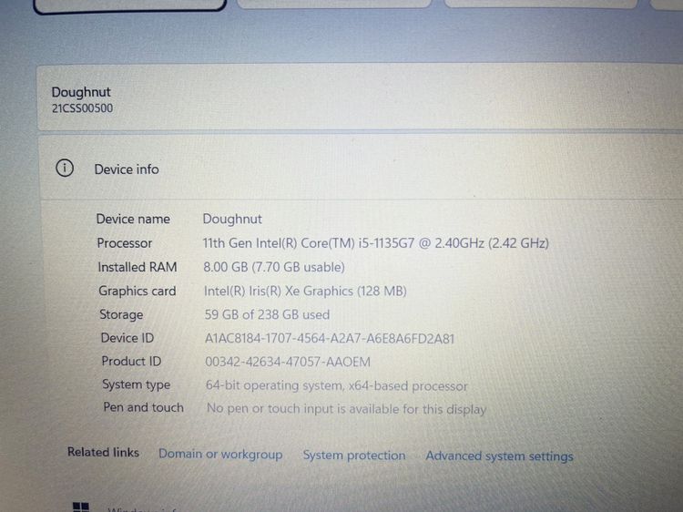 Lenovo K14 Gen 1 i5 Gen 11  Ram 8 M.2 256 GB แบตนาน ราคาถูกใจ รูปที่ 3