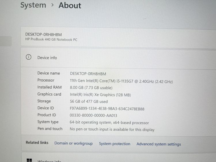 HP ProBook 440 G8 M.2 512 i5 Gen 11 สภาพสวย ประกันศูนย์นาน ราคาถูกใจ รูปที่ 2