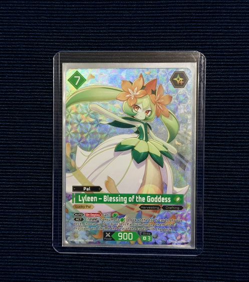 การ์ดโปรโม Palworld Lyleen Blessing of the Goddess OSR EBP01-049OSR BP01 Rare Card