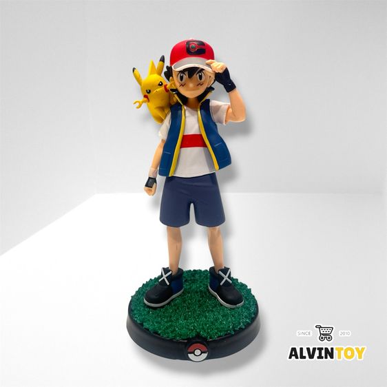 ส่งเร็วจากกทม. โมเดล Ash Ketchum Pokemon แอช เคทชัม โปเกม่อน ขนาดความสูง 18 ซม.
