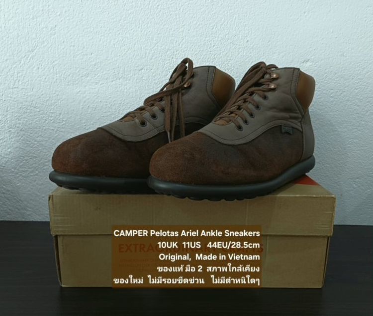 CAMPER Pelotas Ariel Ankle Sneakers, Men's 10UK 44EU/28.5cm ของแท้ มือ 2 สภาพใกล้เคียงของใหม่, รองเท้า CAMPER หนังแท้ พื้นเต็ม ไม่มีตำหนิใดๆ รูปที่ 5