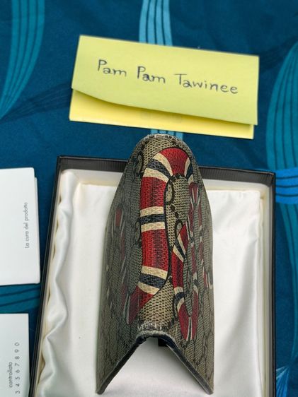กระเป๋าสตางค์ GUCCI KINGSNAKE PRINT GG SUPREME WALLET รูปที่ 9