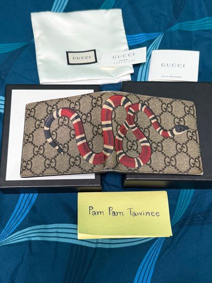 กระเป๋าสตางค์ GUCCI KINGSNAKE PRINT GG SUPREME WALLET รูปที่ 2