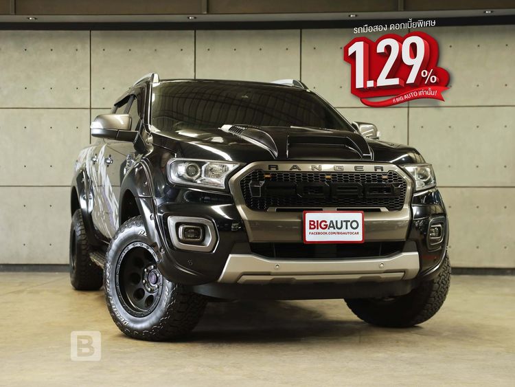 รถ Ford Ranger 2.0 Bi-Turbo 4WD Wildtrak สี ดำ