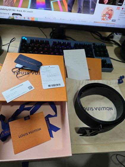 LV Taurillon Belt Size 90มือสอง รูปที่ 3