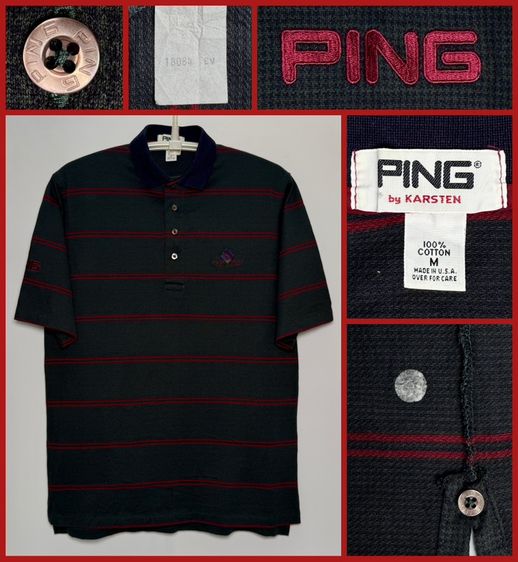 XL แขนสั้น ⚠️MADE IN USA‼️เสื้อโปโล PING ของแท้ แบรนด์ Golf ชั้นนำราคาแพง ของใหม่ สติกเกอร์ยังติดอยู่