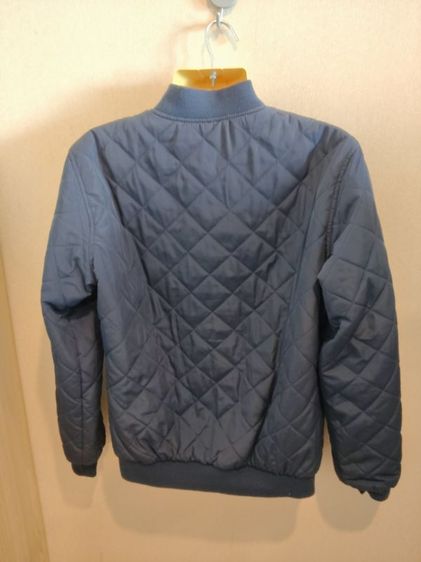 เสื้อแจ็คเก็ตบอมเบอร์ Springfield แท้ สีกรมท่า ลายเย็บตาราง (Quilted) สภาพสวย ไซส์ M รูปที่ 2