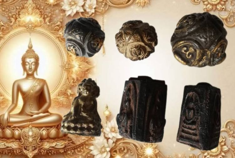 พระปิดตา 4 เกลอหลวงปู่เอี่ยม พระกริ่งชินบัญชรสามเกลอ พระสมเด็จพิมพ์ 3 หน้า รูปที่ 2