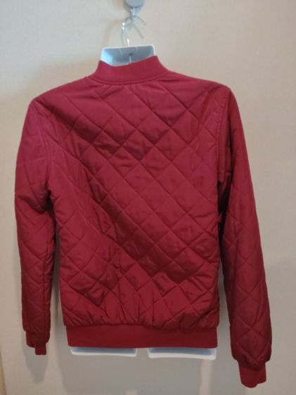 เสื้อแจ็คเก็ตบอมเบอร์สีแดงเข้ม SPRINGFIELD แท้ 100% ไซส์ XS บุลายตาราง สภาพสวย รูปที่ 2